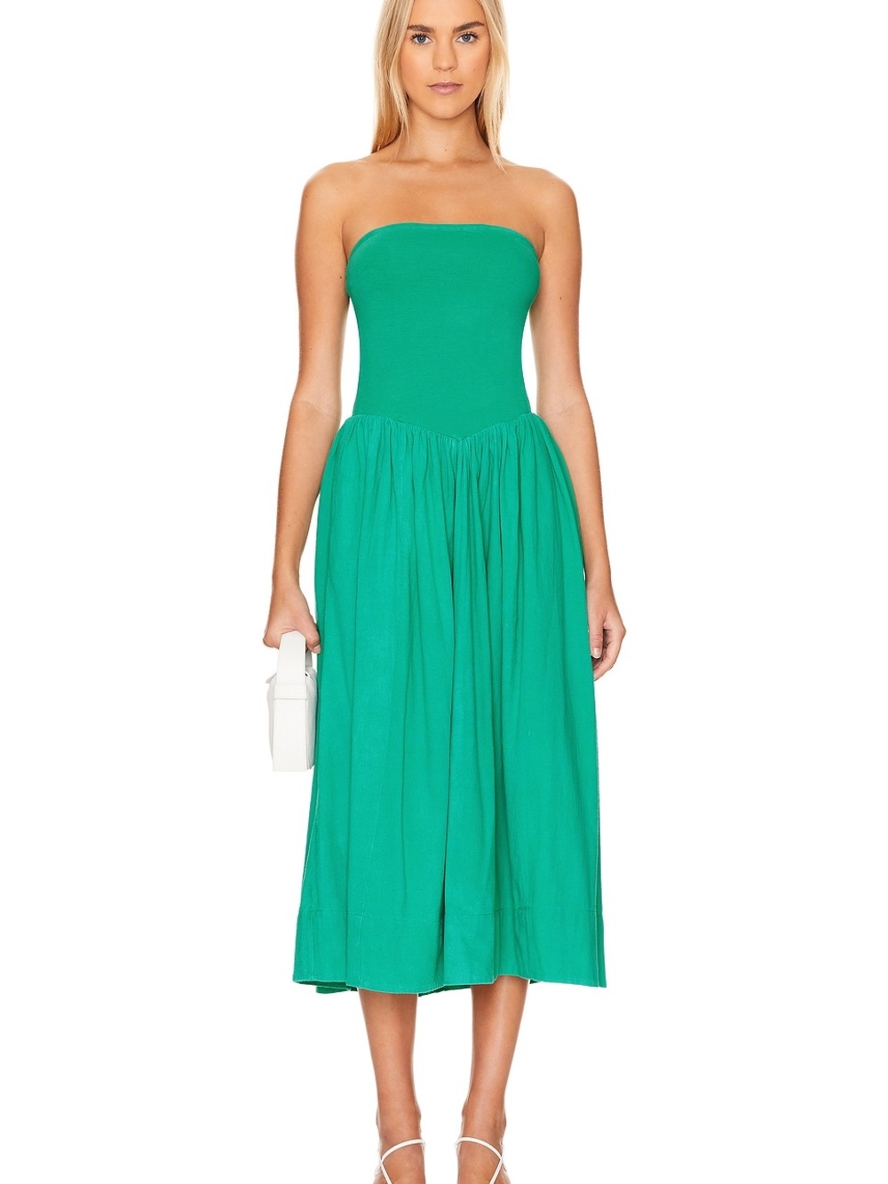 Free People x free-est Onda Tube Midi Dress Malachite Green XL NWT Strapless